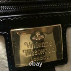 Vivienne Westwood Bag Heart Black Women Enamel Croco Gold Tag Mode
