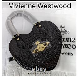 Vivienne Westwood Heart 2way Sac À Épaule Orb Black Enamel