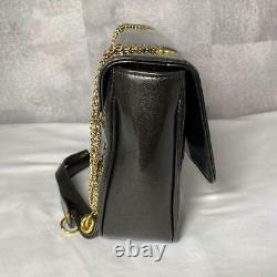 Vivienne Westwood Shoulder Bag Chain Orb Enamel Black Gold Original Used F/s Jpn